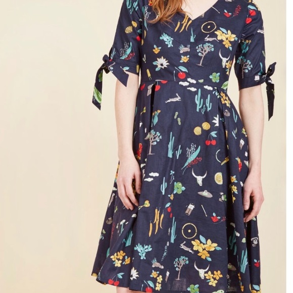 Modcloth Dresses & Skirts - 🐇🦜🍋ModCloth Marvelous Miscellanies Dress☕️🌵☎️